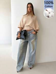 Aloruh Women Sweaters,Autumn,Winter - Apricot - View 5