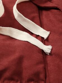Linhara Plus Size Autumn/Winter Sleeveless Vest With Detachable Hood Cotton Padded - Rust Brown - View 6