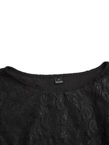 Miaspire Women's Round Neck Batwing Sleeve Casual Top - Black - View 7