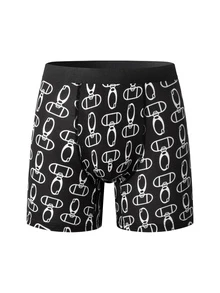 Rest Era Men's Printed Boxer Briefs (1pc) - Black - View 4