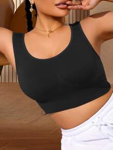 SHEIN Seamless Textured Plus Size Women's Wire-Free Bra Blind Box Style - Multicolor - View 7