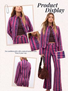 Nöista New Chinese Style Striped Jacket - Pink - View 9