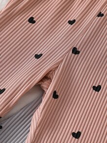 SHEIN Playful Pals 3件/包 女嬰純色長褲，簡約時尚，適合外出，春秋穿著，舒適風格 - 彩色 - 查看 8