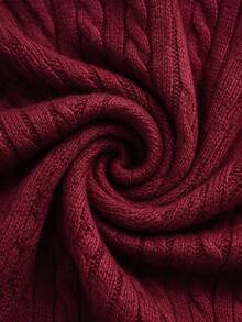 Zayélia Women's Casual Daily Long Sleeve Sweater With Equestrian Pattern - Red - View 1