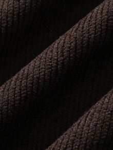 DAZY Women's Slim Fit Elegant Corduroy Mid-Length Dress - Brown - View 9