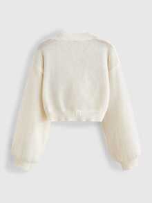 ROMWE Hippie Women's Sun Moon Star Pattern Casual Daily Cardigan - Apricot - View 3