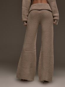 MUSERA Celana Panjang Model Lipat Mengembang Warna Cokelat untuk Musim Gugur dan Musim Dingin, Gaya Busana Keren - MultiWarna - View 4