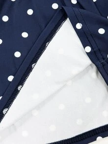 IslaSuriya Women's Polka Dot Casual Versatile Daily Wear Tube Top - Navy Blue - View 6