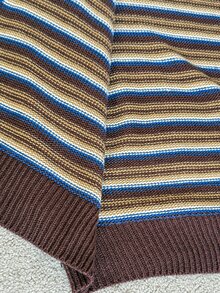 SHEIN Maternity Vintage Striped Colorblock Button Long Sleeve Sweater - Multicolor - View 7