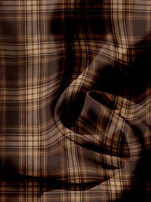 Mellowie Women's British Style Scottish Plaid Plus Size Shirt, Suitable For Thanksgiving And Christmas Outfits - Multicolor - View 5