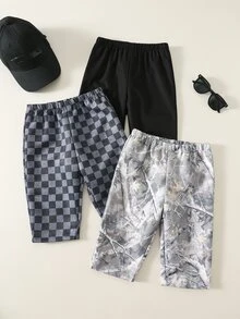 3PCS Baby Boys Bottoms - Black - View 3