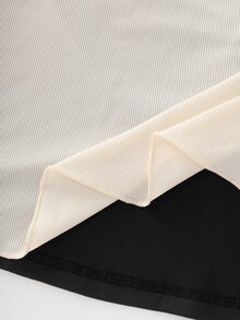 GlowEve CURVE Plus 1件拼色二合一上衣 & 1件格紋印花裙 - 彩色 - 查看 3