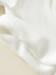 SHEIN 男女嬰幼兒 2 件組秋冬保暖內裡加厚休閒可愛運動衫套裝，嬰兒冬季套裝，聖誕，運動服 - 黑色 - 查看 3