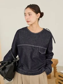 DAZY Women Denim Tops - Blue - View 1