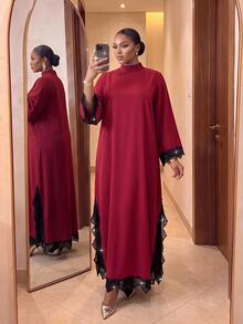 SHEIN Lady CURVE Plus Size Dresses - Redwood - View 5