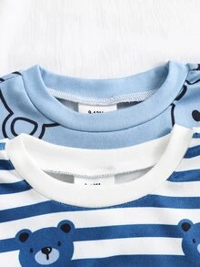 4PCS Baby Boys Pajamas - Multicolor - View 6