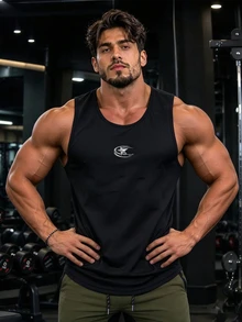 GymBeat Men Sports Tees & Tanks - Black - View 4