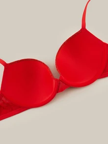 Bralution Women's Solid Color Spaghetti Strap Back Closure Basic Everyday Bra - Multicolor - View 3