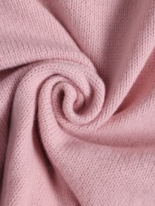 Elaquor Women's Plus Size Autumn Sweet Lace Patchwork Hollow Knit Cardigan - Pink - View 7