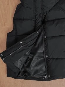 BamGleam Women's Solid Color Casual Versatile Winter Hooded Padded Coat - Black - View 8