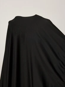 Enliva Plus Size Women's Casual Everyday Elastic Long-Sleeved Slim Fit Black Dress Apple,Rounded Body - Black - View 7