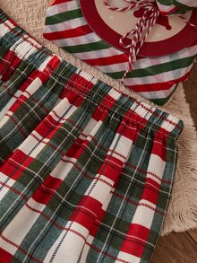 Dream Adore Plaid Print Lapel Front Open Long Sleeve Long Pants Pajama Set - Multicolor - View 7