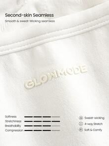 GLOWMODE Ultrafine Soft Seamless Breath Easy Open Back Removable Cups Cinched Bust Halterneck Tank Top Medium Impact Training Running Workout Gym Wear - White - View 5