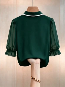 Formidée Blusas Extra Grandes - Verde militar - Ver 4