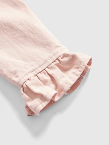 ROMWE Vintage Distressed Y2K Sweet Pink Napoleon Style Women's Denim Jacket And Coat - Baby Pink - View 3