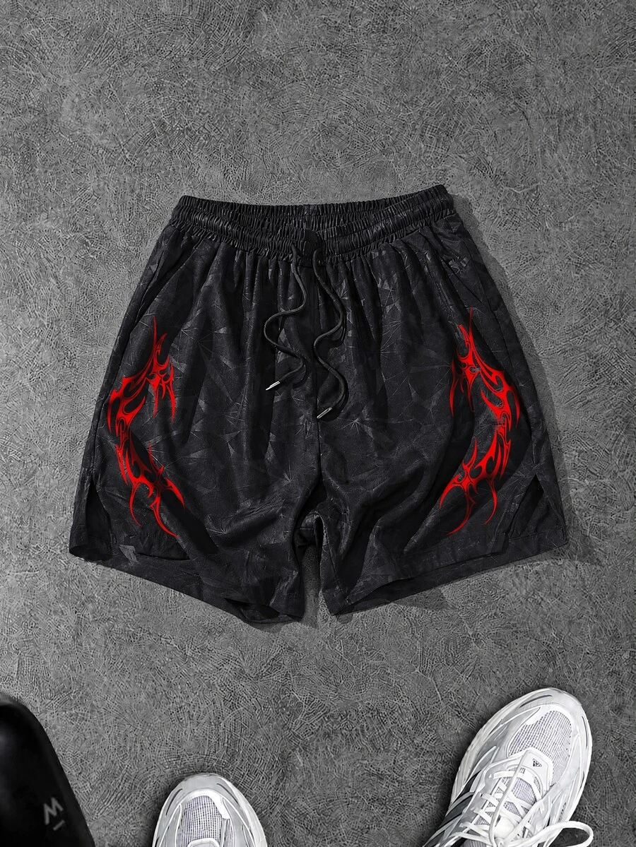 Gym Rark Men's Casual Drawstring Waist Pocket Sports Shorts - Multicolor - View 1