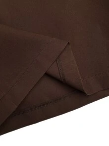 GlowEve CURVE Celana Panjang Wanita Ukuran Besar Musim Gugur/Dingin, Kasual, Sehari-hari, Serbaguna, Warna Cokelat - Coklat - View 6