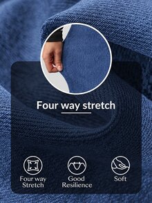 Flexra Women's Loose Straight Leg Stretch Plus Size Denim Jeans - Blue - View 8