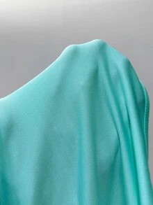 SHEIN PETITE Sea Blue Sequin Camisole Top, Versatile For Vacation - Mint Blue - View 8