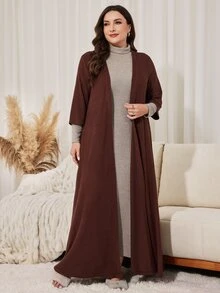 Lacomfia Women's Long Casual Warm Autumn/Winter Versatile Plus Size 2 Pieces Set - Multicolor - View 1