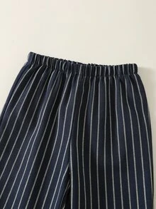 男嬰馬匹圖案圓領長袖鈕扣襯衫與鬆緊腰長褲 2 件套裝 - 彩色 - 查看 7