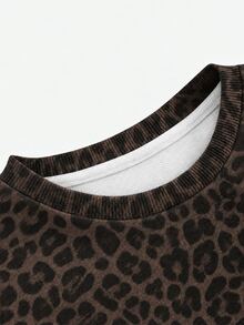 Teen Girls Fall/Winter Back To Basic Solid Color Pleated Asymmetrical Neck Long Sleeve Pullover - Multicolor - View 5
