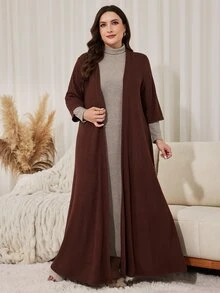 Lacomfia Women's Long Casual Warm Autumn/Winter Versatile Plus Size 2 Pieces Set - Multicolor - View 4