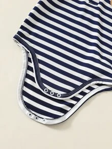 SHEIN 3 Buah Bodysuit Bayi Laki-laki - Biru - View 6