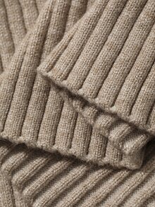 FRIFUL Women's Cold Shoulder Casual Daily Wear Knit Dress - Apricot - View 8