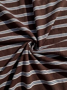 Comfortcana Áo thun size lớn phong cách vintage phối màu sọc color block, thời trang đường phố thường ngày - Nhiều màu - Xem 7
