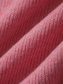 Dazy Kids Young Girl Solid Color Casual Versatile Daily Long Sleeve T-Shirt - Hot Pink - View 3