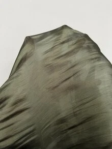 Firerie Plus Size Ruched Tie Waist Ruffle Hem Dress - Green - View 8
