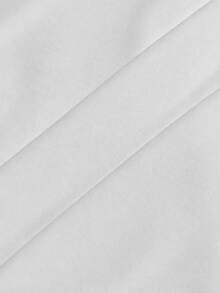 Franclia White Drop Shoulder Long Sleeve Contrast Button Lapel Utility Pocket Design Women's Bodysuit Shirt - White - View 5