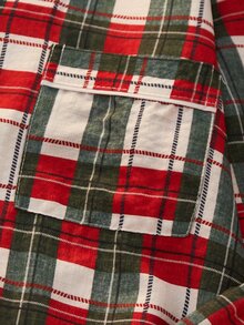 Dream Adore Plaid Print Lapel Front Open Long Sleeve Long Pants Pajama Set - Multicolor - View 4