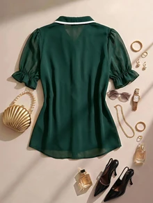 Formidée Blusas Extra Grandes - Verde militar - Ver 2