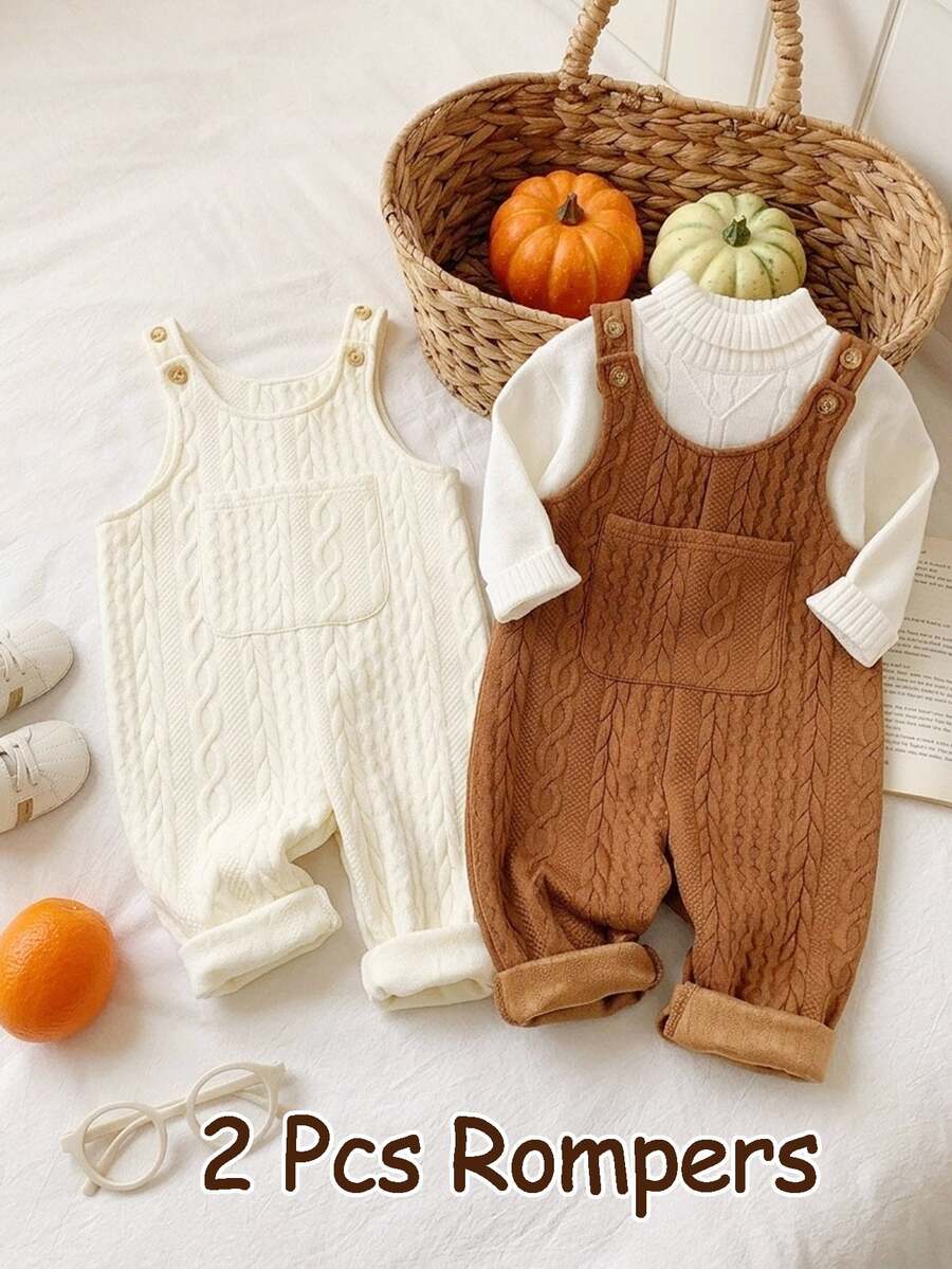 2PCS Baby Boys Jumpsuits - Brown - View 1