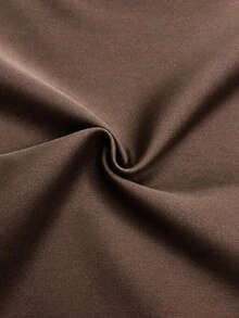 Modelyn Autumn/Winter Elegant Fashion V-Neck Cross Ruffle Long Sleeve Jumpsuit With Bow Waist Belt And Draped Wide Leg Pants For Women - Coffee Brown - View 12