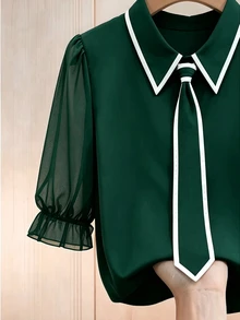 Formidée Blusas Extra Grandes - Verde militar - Ver 5