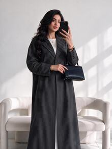 Yasmyna Women's Loose Long Sleeve Abaya - Grey - View 2