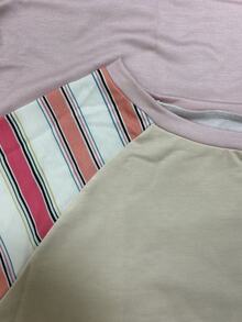 Breezaya 女款基礎款秋季條紋長袖圓領休閒上衣 T-shirt，適合日常街頭穿搭 - 彩色 - 查看 3